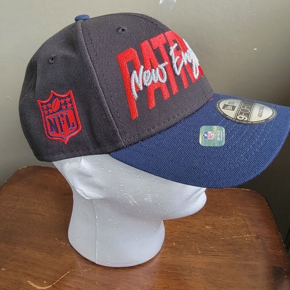 New England Patriots New Era 9FORTY 2022 NFL Draft Snapback Hat Black - Picture 2 of 7
